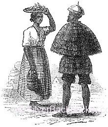 An Ilocano woman and man wearing katukong and annangá, circa 1820s - Teofilo Garcia
